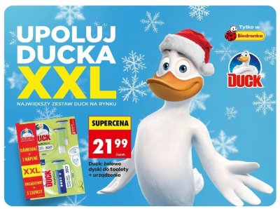 Żelowe dyski do toalety Duck + urządzenie promocja w Biedronka