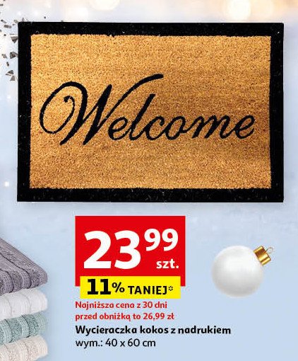 Wycieraczka kokosowa 40 x 60 cm promocja w Auchan