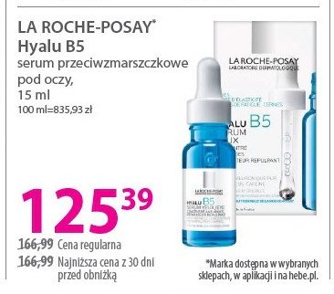 Serum pod oczy La roche-posay hyalu b5 promocja w Hebe