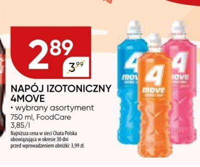 Napój izotoniczny 4Move FoodCare promocja w Chata Polska