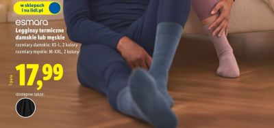 Legginsy termiczne esmara damskie / męskie promocja w Lidl