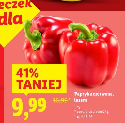 Papryka czerwona, luzem promocja w Lidl
