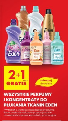 Wszystkie perfumy i koncentraty do płukania tkanin Eden 2+1 GRATIS promocja w Biedronka