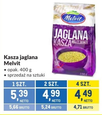 Kasza jaglana Melvit promocja w Makro