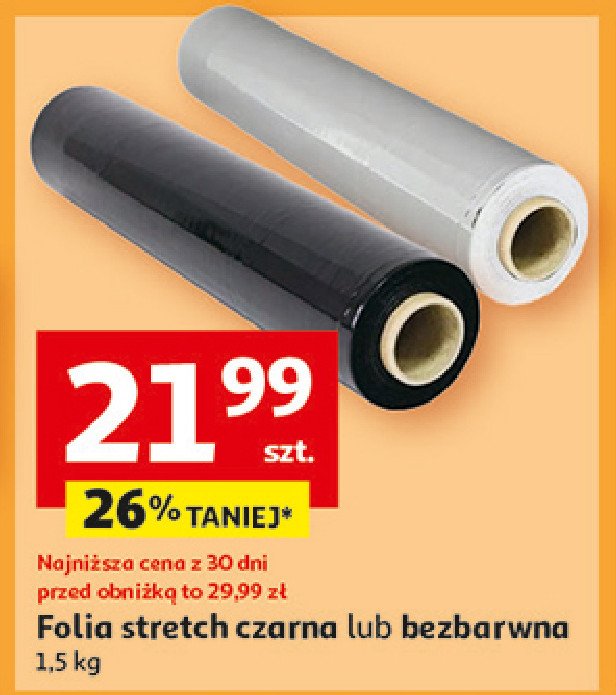 Folia stretch 1.5 kg 50 cm czarna promocja