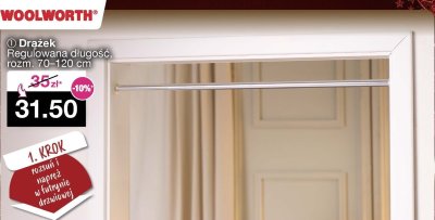 Drążek regulowana długość, rozm. 70-120 cm promocja w Woolworth
