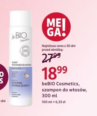 Szampon beBIO Cosmetics, szampon do włosów, 300 ml promocja w Rossmann