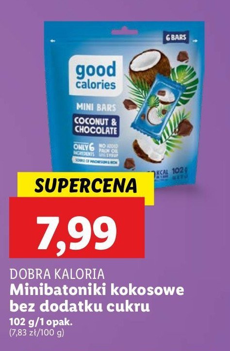 Mini batoniki kokos i czekolada Dobra kaloria promocja