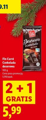 Czekolada Fin Carré Czekolada deserowa promocja w Lidl