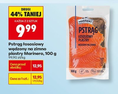 Pstrąg łososiowy wędzony na zimno plastry 100 g promocja w Biedronka