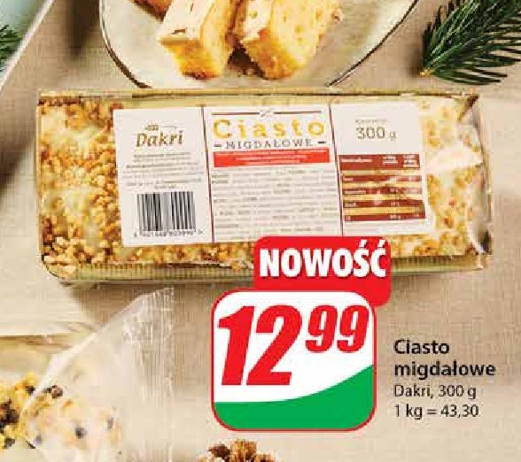 Ciasto migdałowe Dakri promocja