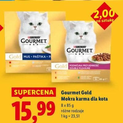 Mokra karma dla kota Gourmet Gold promocja w Lidl
