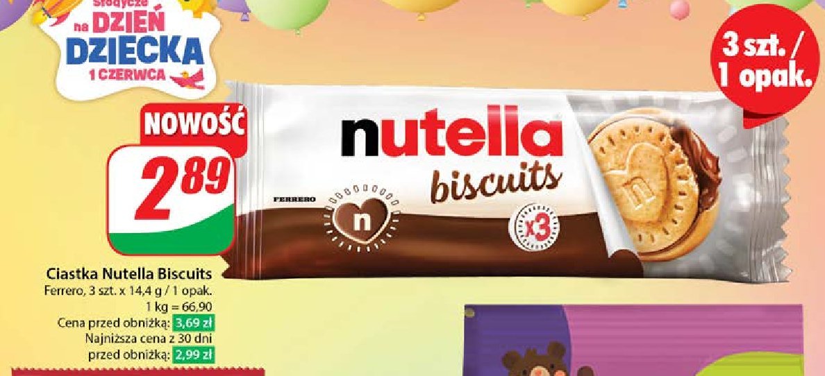 Ciastka z kremem NUTELLA BISCUITS promocja