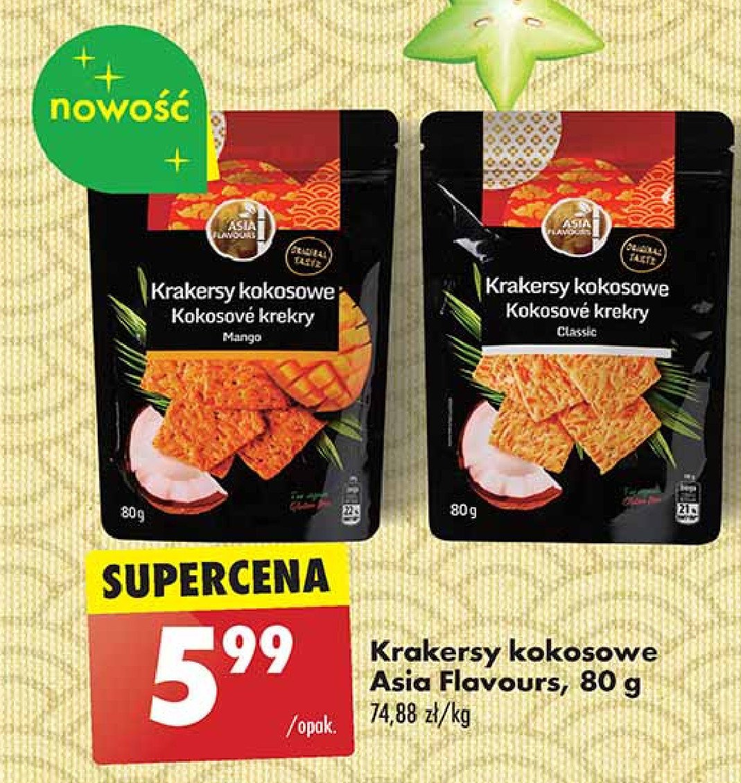 Krakersy kookosowe classic Asia flavours promocja