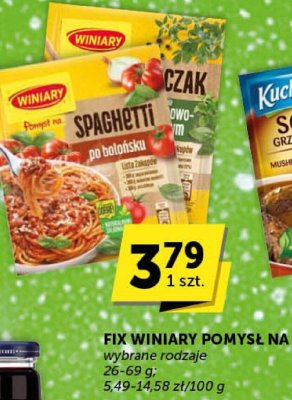 Fix Winiary pomysł na wybrane rodzaje promocja w ABC