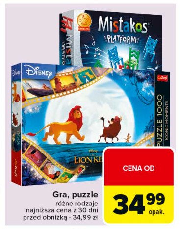 Puzzle lion king Trefl promocja w Carrefour Market