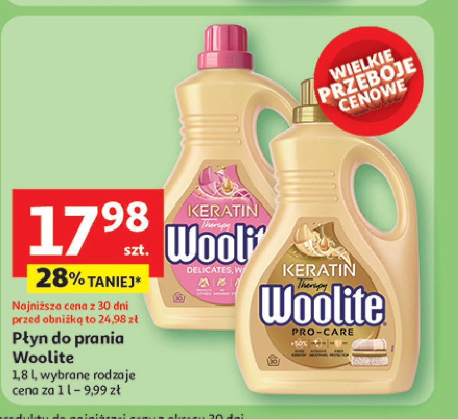 Płyn do prania delicates wool Woolite keratin promocja