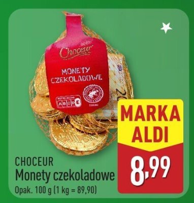 Czekoladki CHOCEUR Monety czekoladowe promocja w Aldi