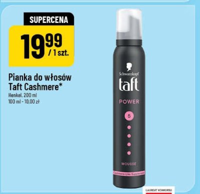 Pianka do włosów Taft Cashmere, Henkel, 200 ml promocja w POLOmarket