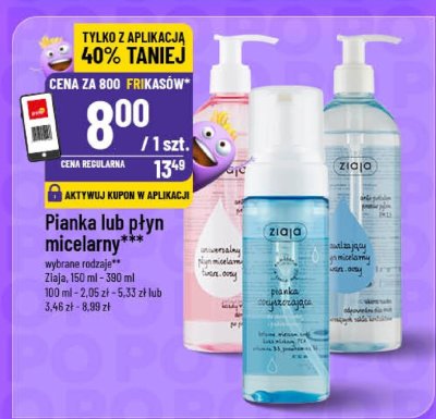 Pianka lub płyn micelarny Ziaja promocja w POLOmarket