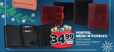 Portfel męski w pudełku różne rodzaje promocja w Stokrotka