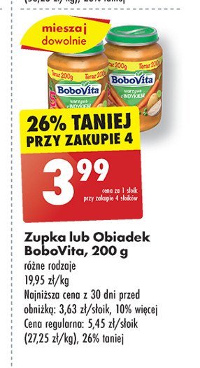 Warzywa z indykiem Bobovita promocja w Biedronka