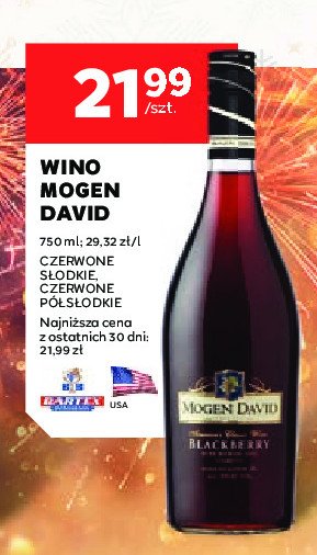 Wino MOGEN DAVID BLACKBERRY promocja w Stokrotka