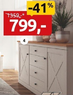 Komoda Romance KOM4D2S promocja w Black Red White