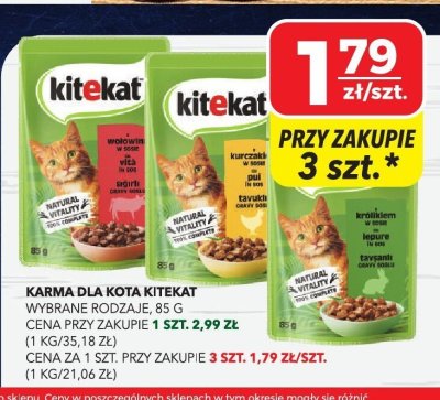 Karma dla kota Kitekat wybrane rodzaje promocja w Top Market