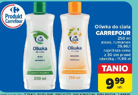 Oliwka do ciała aloes Carrefour promocja