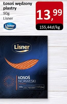 Łosoś wędzony plastry 90g Lisner promocja w Market Point