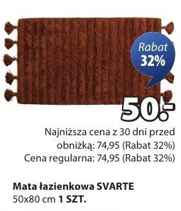 Mata łazienkowa Svarte 50x80 cm promocja w Jysk