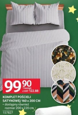 Komplet pościeli satynowej 160 x 200 cm promocja w Selgros