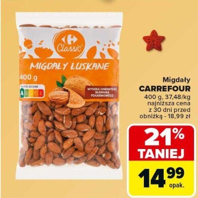 Migdały  promocja w Carrefour Market