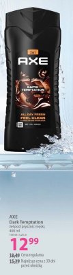 Żel pod prysznic męski AXE Dark Temptation promocja w Hebe