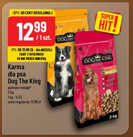 Karma dla psa z kurczakiem Dog the king promocja