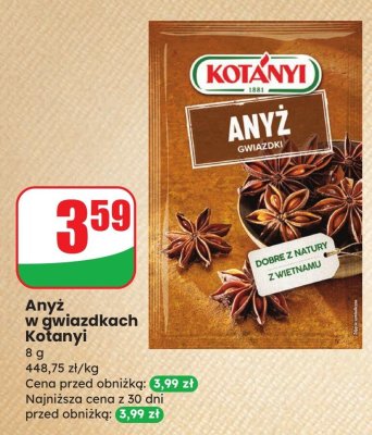 Anyż w gwiazdkach Kotanyi promocja w Dino