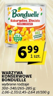 Warzywa konserwowe Bonduelle kukurydza złocista słodka i chrupiąca promocja w ABC