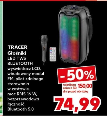 Głośniki LED TWS bluetooth Tracer promocja w Kaufland