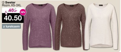 Sweter z lureksem promocja w Woolworth