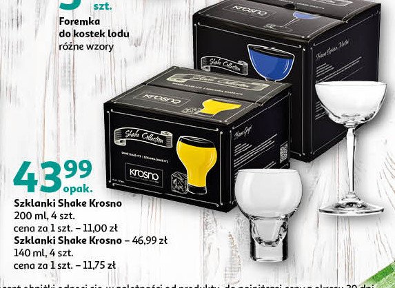 Szklanki shake 200 ml Krosno s.a. promocja