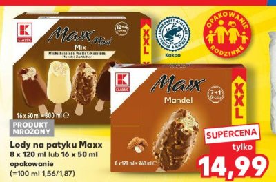 Lody mini maxx K-classic promocja