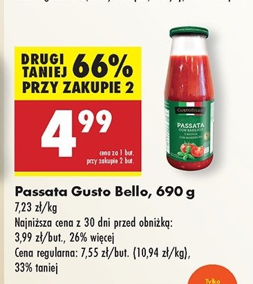 Passata classica Gustobello promocja w Biedronka