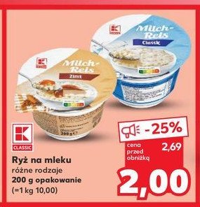 Ryż na mleku z cynamonem K-classic promocja