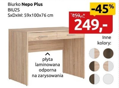 Biurko Nepo Plus BIU2S promocja w Black Red White