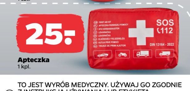 Apteczka samochodowa promocja