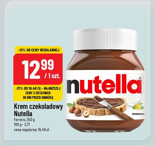 Nutella - krem czekoladowo-orzechowy promocja w POLOmarket