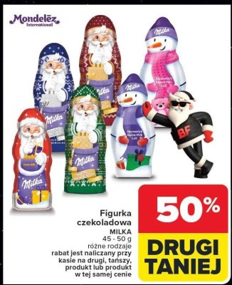 Figurka czekoladowa różne rodzaje drugi -50% taniej promocja w Carrefour Market