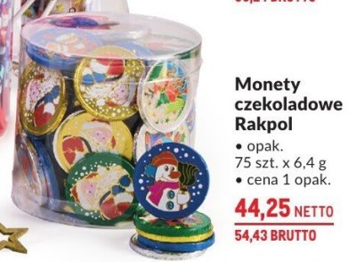 Monety czekoladowe Rakpol promocja w Makro