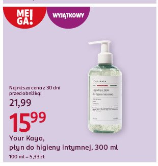 Płyn do higieny intymnej z kwasem mlekowym i aloesem Your kaya promocja w Rossmann